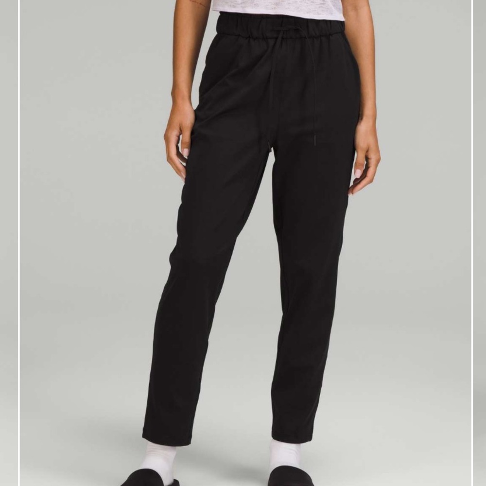 Lululemon Stretch High Rise Pant 7/8 Black W5EPCS size 14